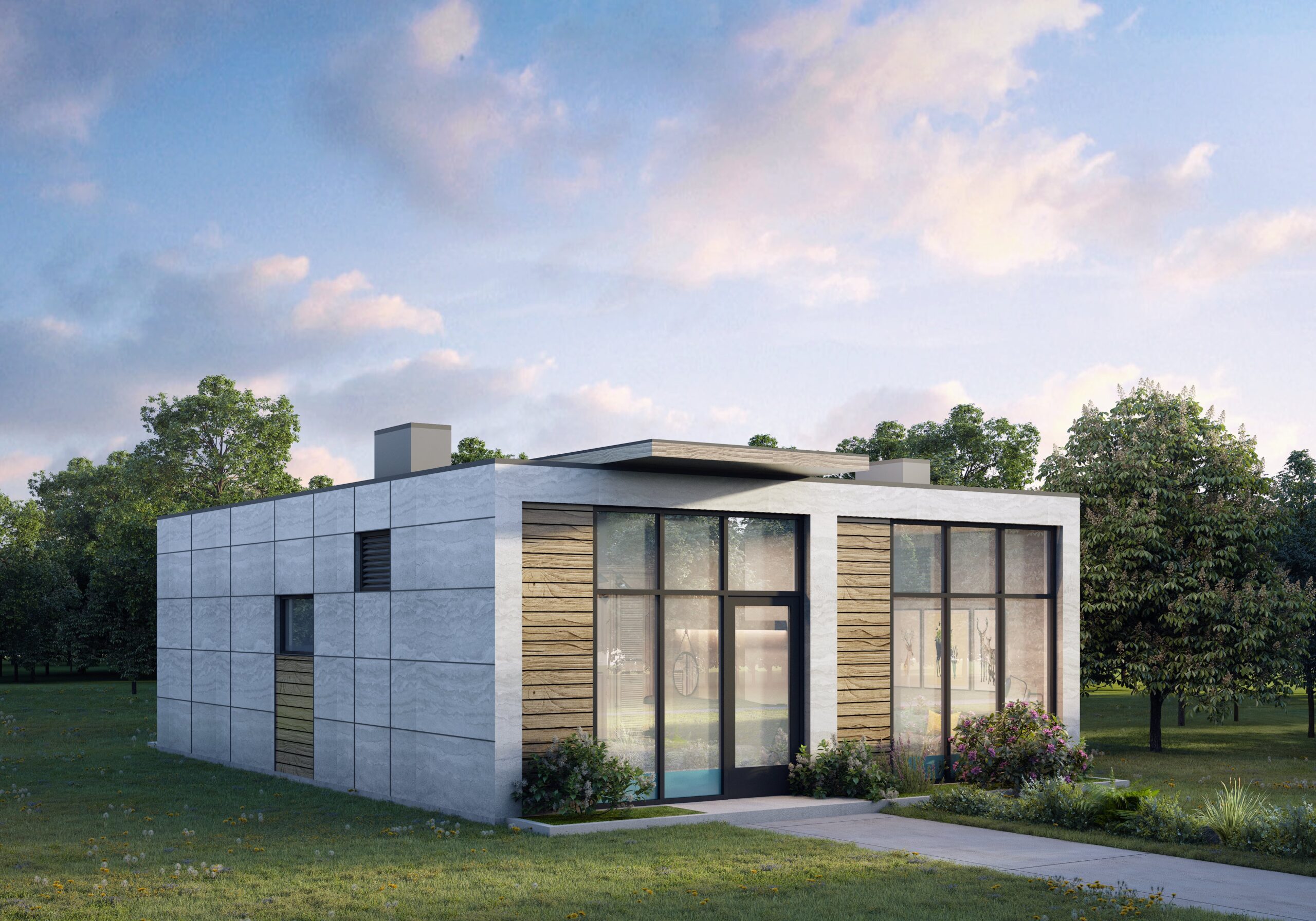 Double Pod Natural Oak render