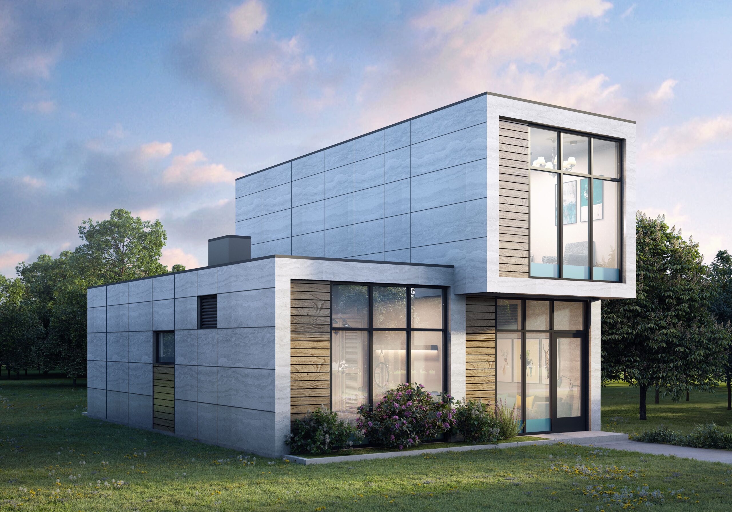 Triple Pod Natural Oak rendering