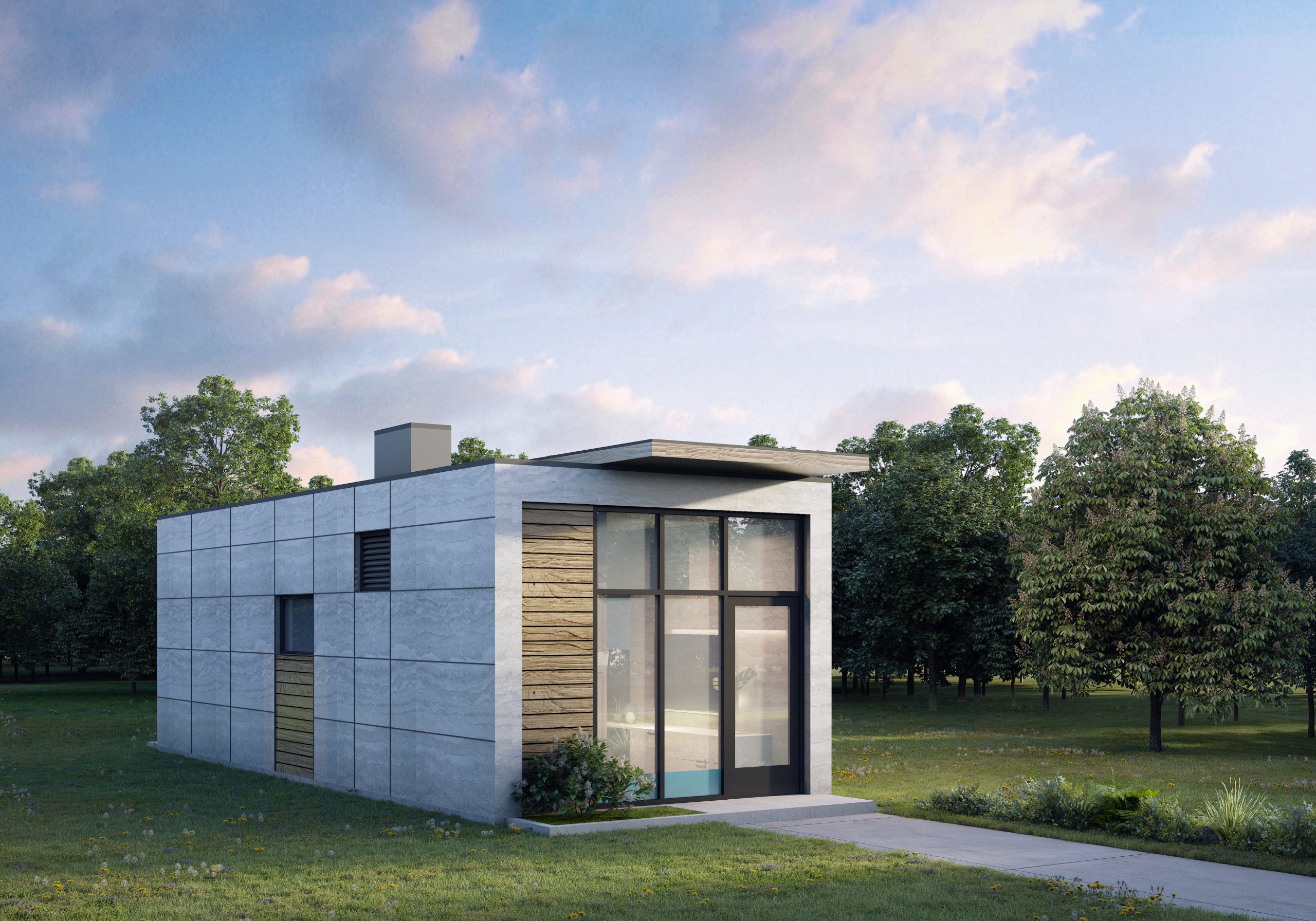 Single Pod Natural Oak rendering